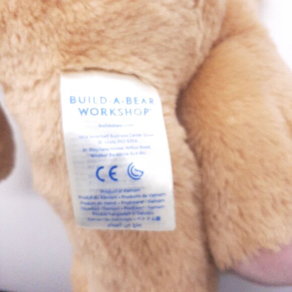 Build-A-Bear Workshop Tan Plush Bunny Rabbit With Pink Ears & Paws 16" Stuffed A - Picture 3 of 3